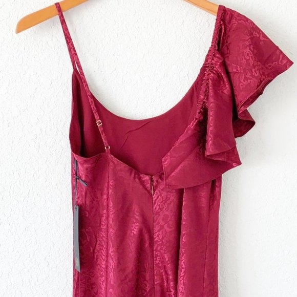 House of Harlow 1960 x REVOLVE Georgeta Dress Red Size Small NWT Midi Length - Picture 6 of 8